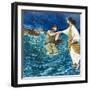 The Miracles of Jesus: Walking on Water-Clive Uptton-Framed Giclee Print