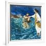 The Miracles of Jesus: Walking on Water-Clive Uptton-Framed Giclee Print