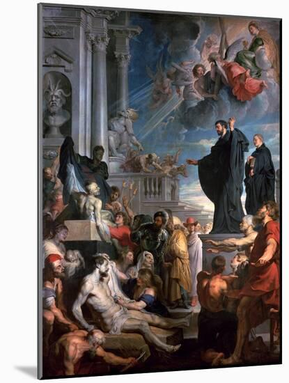 The Miracles of Saint Francis Xavier, 1617-1618-Peter Paul Rubens-Mounted Giclee Print