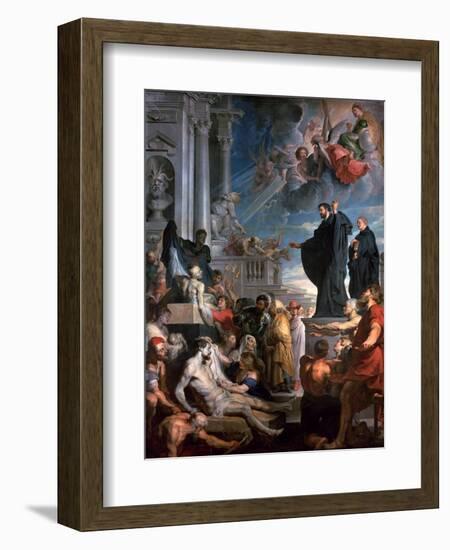 The Miracles of Saint Francis Xavier, 1617-1618-Peter Paul Rubens-Framed Giclee Print