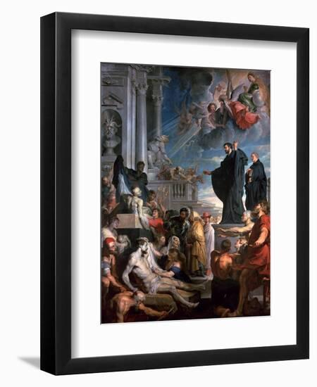 The Miracles of Saint Francis Xavier, 1617-1618-Peter Paul Rubens-Framed Giclee Print