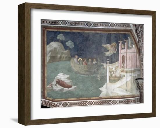 The Miraculous Arrival of Lazarus and His Sisters in Marseilles, 1320-Giotto di Bondone-Framed Giclee Print