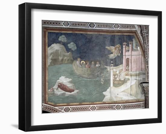 The Miraculous Arrival of Lazarus and His Sisters in Marseilles, 1320-Giotto di Bondone-Framed Giclee Print