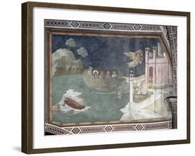 The Miraculous Arrival of Lazarus and His Sisters in Marseilles, 1320-Giotto di Bondone-Framed Giclee Print