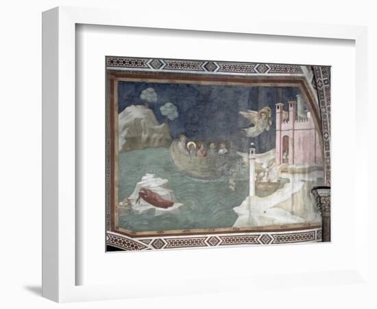 The Miraculous Arrival of Lazarus and His Sisters in Marseilles, 1320-Giotto di Bondone-Framed Giclee Print