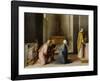 The Miraculous Communion of Saint Catherine of Siena-Domenico Beccafumi-Framed Art Print