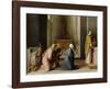 The Miraculous Communion of Saint Catherine of Siena-Domenico Beccafumi-Framed Art Print