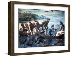 The Miraculous Draught of Fishes, 1515-Raphael-Framed Giclee Print