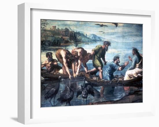 The Miraculous Draught of Fishes, 1515-Raphael-Framed Giclee Print