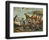 The Miraculous Draught of Fishes (Sketch for the Sistine Chapel) (Pre-Restoration)-Raphael-Framed Premium Giclee Print