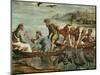 The Miraculous Draught of Fishes (Sketch for the Sistine Chapel) (Pre-Restoration)-Raphael-Mounted Premium Giclee Print