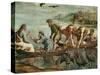 The Miraculous Draught of Fishes (Sketch for the Sistine Chapel) (Pre-Restoration)-Raphael-Stretched Canvas