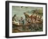 The Miraculous Draught of Fishes (Sketch for the Sistine Chapel) (Pre-Restoration)-Raphael-Framed Giclee Print