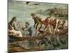 The Miraculous Draught of Fishes (Sketch for the Sistine Chapel) (Pre-Restoration)-Raphael-Mounted Giclee Print