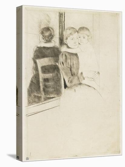 The Mirror, 1891-Mary Cassatt-Stretched Canvas