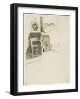 The Mirror, 1891-Mary Cassatt-Framed Giclee Print