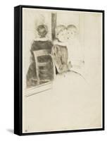 The Mirror, 1891-Mary Cassatt-Framed Stretched Canvas