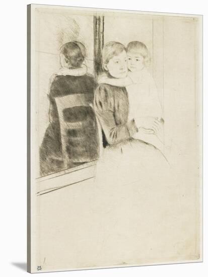 The Mirror, 1891-Mary Cassatt-Stretched Canvas