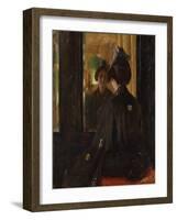 The Mirror, C.1900 (Oil on Canvas)-William Merritt Chase-Framed Giclee Print