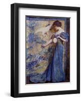 The Mirror, C. 1910-Robert Reid-Framed Giclee Print