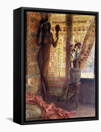 The Mirror; Le Miroir-Georges Marie Rochegrosse-Framed Stretched Canvas