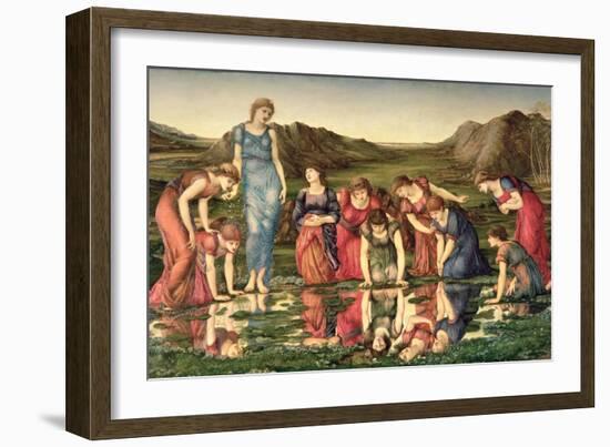 The Mirror of Venus, 1870-76-Edward Burne-Jones-Framed Giclee Print