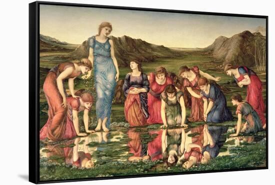 The Mirror of Venus, 1870-76-Edward Burne-Jones-Framed Stretched Canvas