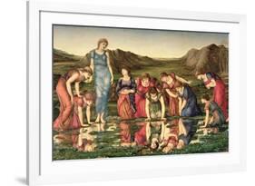 The Mirror of Venus, 1870-76-Edward Burne-Jones-Framed Premium Giclee Print