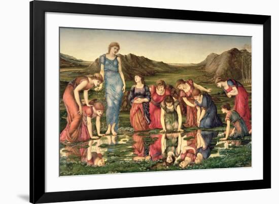 The Mirror of Venus, 1870-76-Edward Burne-Jones-Framed Premium Giclee Print