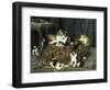 The Mischievous Cats-Charles Van Den Eycken-Framed Giclee Print