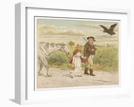 The Mischievous Raven Flew Laughing Away Bumpety Bumpety Bump-Randolph Caldecott-Framed Art Print