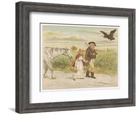 The Mischievous Raven Flew Laughing Away Bumpety Bumpety Bump-Randolph Caldecott-Framed Art Print