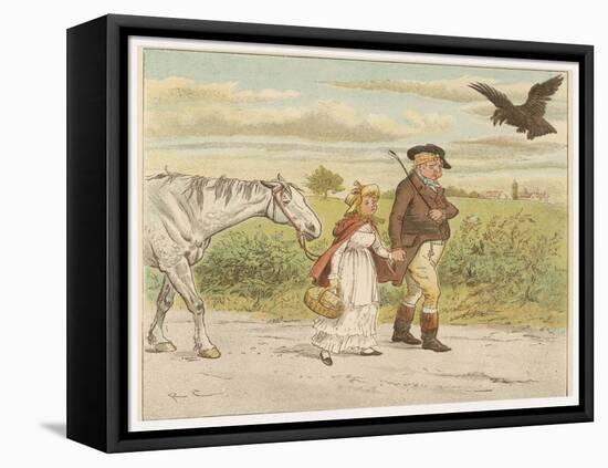 The Mischievous Raven Flew Laughing Away Bumpety Bumpety Bump-Randolph Caldecott-Framed Stretched Canvas