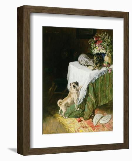 The Mischievous Tabbies-Clemence Nielssen-Framed Giclee Print