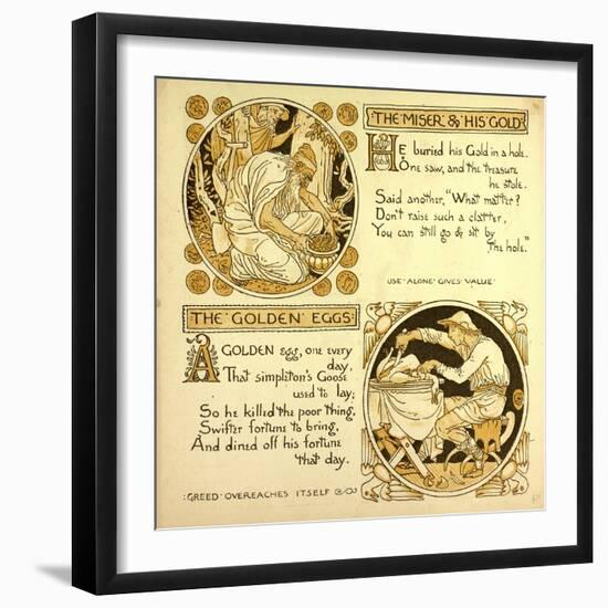 The Miser and His Gold the Golden Eggs-null-Framed Giclee Print