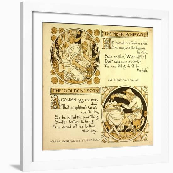 The Miser and His Gold the Golden Eggs-null-Framed Giclee Print