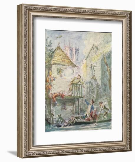 The Miser's Daughter: 19/20, Dispersion of the Jacobite Club, c1842, (1913)-George Cruikshank-Framed Giclee Print