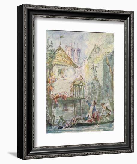 The Miser's Daughter: 19/20, Dispersion of the Jacobite Club, c1842, (1913)-George Cruikshank-Framed Giclee Print