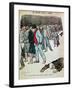 The Misery of Workers and the Unemployed in the Snow, Illustration from "Le Chambard Socialiste"-Théophile Alexandre Steinlen-Framed Giclee Print