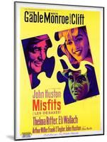 The Misfits, French Movie Poster, 1961-null-Mounted Art Print