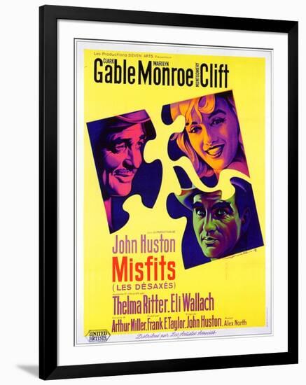 The Misfits, French Movie Poster, 1961-null-Framed Art Print