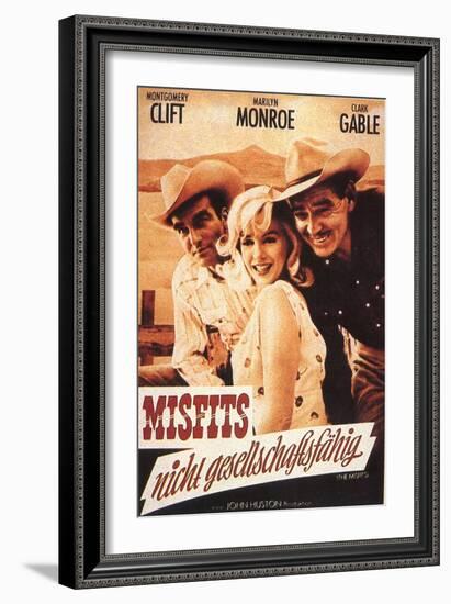 The Misfits, German Movie Poster, 1961-null-Framed Art Print