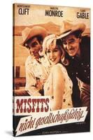 The Misfits, German Movie Poster, 1961-null-Stretched Canvas