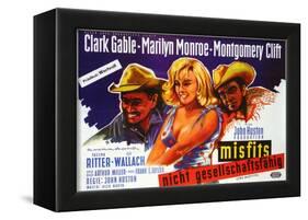 The Misfits, German Movie Poster, 1961-null-Framed Art Print