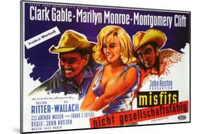 The Misfits, German Movie Poster, 1961-null-Mounted Art Print