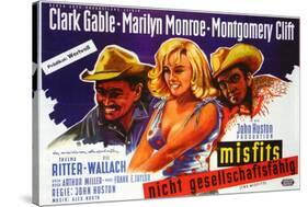 The Misfits, German Movie Poster, 1961-null-Stretched Canvas