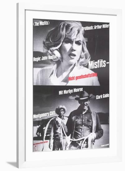The Misfits, German Movie Poster, 1961-null-Framed Premium Giclee Print