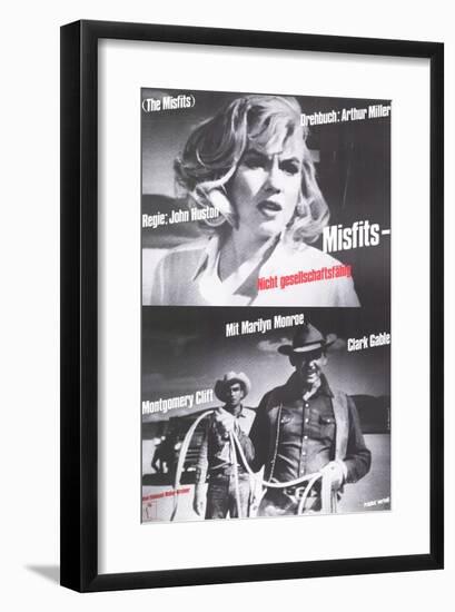 The Misfits, German Movie Poster, 1961-null-Framed Art Print