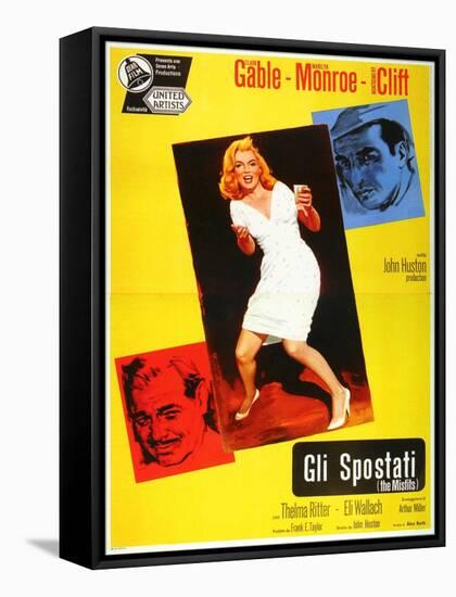 The Misfits, Italian Movie Poster, 1961-null-Framed Stretched Canvas