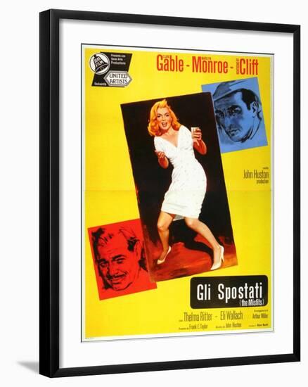 The Misfits, Italian Movie Poster, 1961-null-Framed Art Print